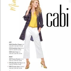 CAbi Lido Crop Pants White #5690 size 2